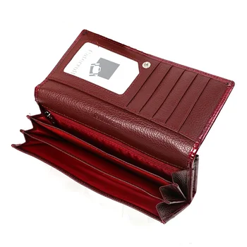 Dlhé ženy originálne kožené peňaženky krokodíla vzor dámske kožené peňaženky dámy reálnom kožené peňaženky