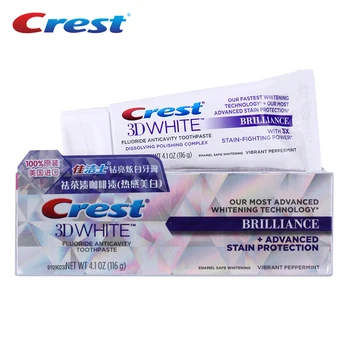 Crest 3D White Lesk Advanced Whitening zubná pasta, Bielenie Zubov, Anticavity Zubnej Pasty Squeezer zubná pasta 116g