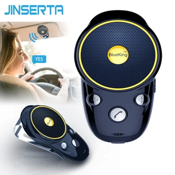 JINSERTA Bluetooth Handsfree Súpravou do Auta Bezdrôtové Bluetooth Reproduktor Telefónu Hudobný Prehrávač MP3, Slnečná Clona Klip Odposluch Nabíjateľná