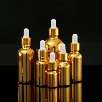 5ML10ML15ML20ML30ML50ML100MLHigh-end Zlato Sklo, Pipety Kvapkadla Parfum Kontajner Prázdny Kozmetické Esenciálny Olej Naplniteľné Fľaše
