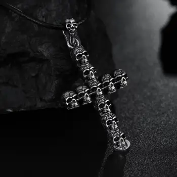 2020 Nové Lebky Kríž Hliníkový Prívesok Náhrdelník Ježiš Náboženstvo Totem Prívesok Vintage Náhrdelník Muži Ženy Šperky
