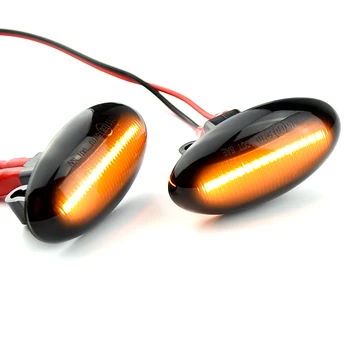 LED Dynamický Zase Signál Bočné Obrysové Svetlo Sekvenčné Blinker Svetlo Na Peugeot 206 207 307 407 107 607 1007 Citroen C1 C2 C3 C5