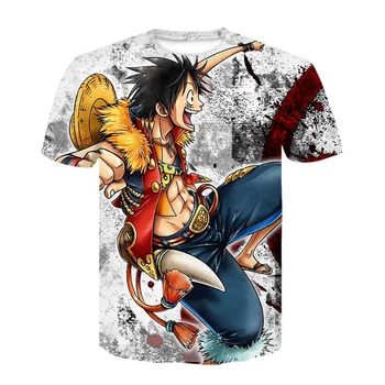 2020 nové Anime Letné Tričko pre Mužov a ženy, Zábavné Vytlačiť Jeden Kus 3d T-shirt Muž Hip hop Streetwear O-Neck Tričká topy&Tees