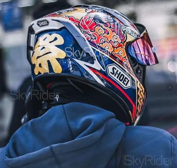 Full Face Motocyklové prilby X14 Marquez Motegi3 šťastie cat2 anti-fog clonu na Koni Motocross Závodné Motobike Prilba
