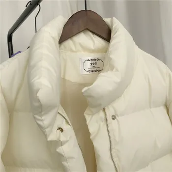 2020 Nová Zimná Bunda, Kabát Ženy Streetwear kórejský Štýl Fialová Čalúnená Puffer Bundy Parkas Béžová Teplé Oblečenie pre Femme