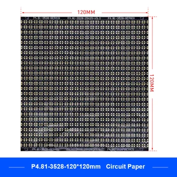 P4.81 Série Okruhu Papier LED Modul PCB Pad Opravy P4.81-2121 /2727 120X120mm Okruhu Papier Na Opravu PCB Počas Lnstallation