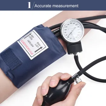 Krvný Tlak Monitor Diastolický Sphygmomanometer Lekár Stetoskop Príručka Manžety Použiť Zdravia Meranie Systolického domov Zariadenia
