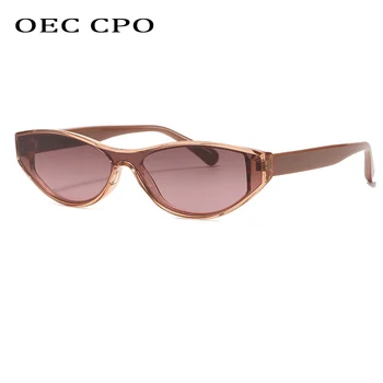 OEC CPO Móda Malá Jeden Kus slnečné Okuliare Ženy Vintage Cat eye Slnečné Okuliare Pre Ženy Značky Jedinečný Punk Odtiene UV400 Oculos