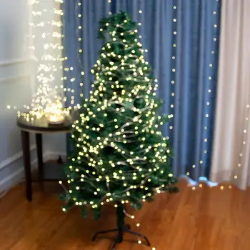 Medený Drôt Pouličné LED Girlandy Svetlo 30 m 50 m 100 m LED Vonkajšie Vianočné Víla, Svetlá, Vianočné Dekorácie Hviezdne Svetlo +Adaptér