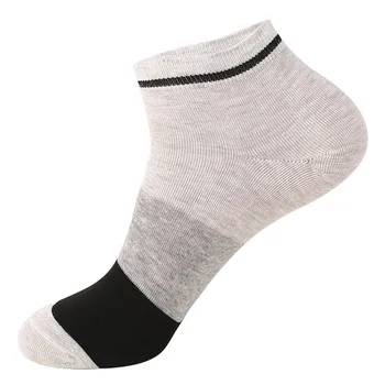 Kúpiť 5 Párov Poslať 2 Páry Zadarmo Pánske Pletené Bavlnené Ponožky Farebné Pruhované Loď Ponožky Bežné Plytké Úst Krátke Ponožky pre Mužov