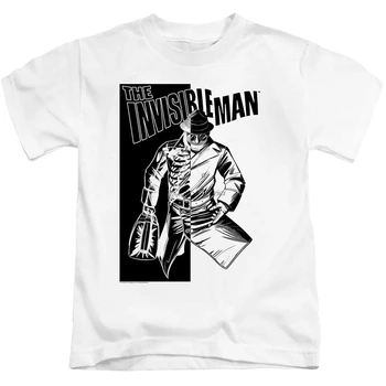 Muži Neviditeľný Muž Chlapci T-Shirt Aktovku White Tee(1)