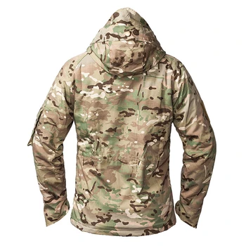 Nepremokavé Taktické Vlna Vojenskú Uniformu Kamufláž Tábor Kabát Outdoor Camping Rozšíriť Boj Lov V Zime Teplé Hunter Bunda