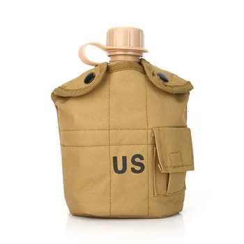 CNDRAGON Značky 1000ml Veľkú Kapacitu Kanvica šport Outdoor cestovná Fľaša Prenosné Skladacie moja fľaša na vodu vojenskou kamuflážou taška