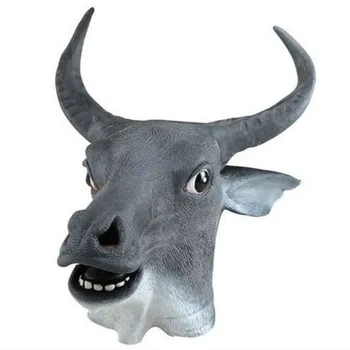 Horúce Halloween Latex Zvierat Kostým Bull Hlavu Masku Gorily Latexovú Masku Plnú Tvár Cosplay Dodávky Farma Zvierat Maska Strany