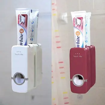 Vysoko Kvalitné Domáce Zlepšenie Automatické zubná pasta Automat s Piatimi-Slot Kefka Držiteľ Nastaviť Wall Mount Stojan Nástroje