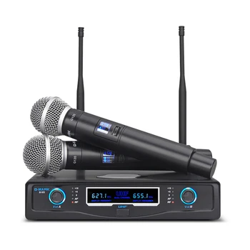 G-MARK G120 Bezdrôtový Mikrofón Profesionálne 2 Kanály, Dynamické Ručné Karaoke Party KTV Fáze Hostiteľskej Cirkvi