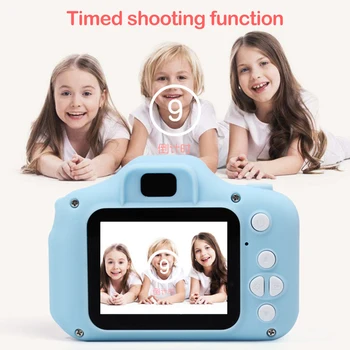 Digitálny Detský Mini Kamera 2 Palcový HD Displej, Cartoon deti Fotoaparát foto Vzdelávacie Hračky pre Dieťa Narodeniny Darček Hra Štúdia
