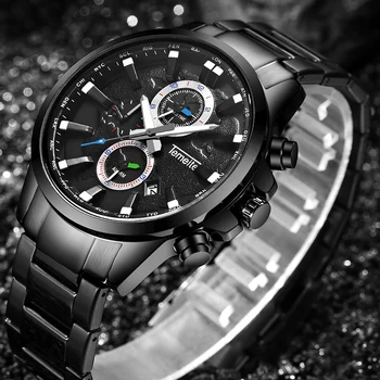 TEMEITE Športové Hodinky pre Mužov Vojenskej Sledovať Sub-voľba Náramkové hodinky Plné Oceľové Remienok Hodiny Dropshipping 2020 najpredávanejšie Produkty