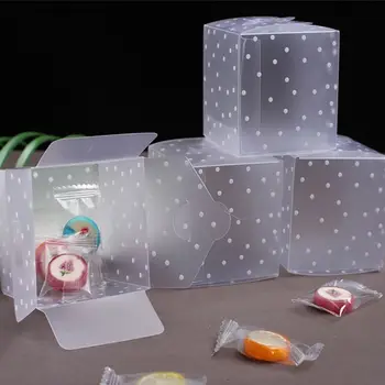 2021 Nové 50 ks Priehľadné Giftbox pre Cupcake Candy Cookies Ornament GiftsWedding