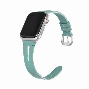 Móda tenké kožené pásky pre apple hodinky série 6 5 4 3 SE Watchbands pre iwatch 38 40 42 44 MM Pracky popruhu Príslušenstvo