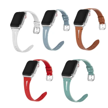 Móda tenké kožené pásky pre apple hodinky série 6 5 4 3 SE Watchbands pre iwatch 38 40 42 44 MM Pracky popruhu Príslušenstvo