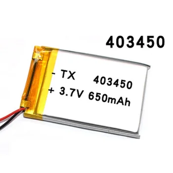 403450 3,7 V 650mAh Nabíjateľná Li-Polymer Li-ion Batéria Pre HRAČKY POWER BANKY, GPS, mp3, mp4 mobilný telefón reproduktor 043450