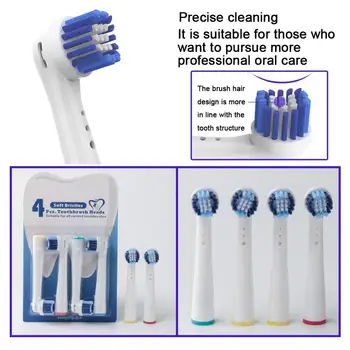 4pcs Precision Clean Náhradné Kefka Hlavice Oral B zubná Kefka Braun Hlavu Advance Power/Pro Zdravie/Víťazstvo/3D Excel