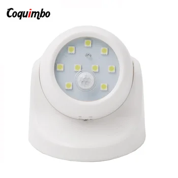 360 Stupeň Otáčania Snímača Pohybu Svetla 3*AAA Batérie Powered Lampa 2 Režimy LED Nočné Svetlo Dieťa Nočné Lampy, Chodby, Steny Svetlo