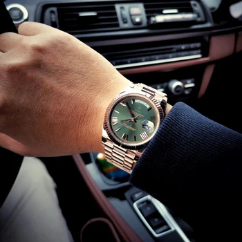 Vysoká Kvalita veľkoobchod sledovať mužov DEŇ DÁTUM glide hladký 40 MM mens royal oaks hodinky z Nerezovej ocele, rám popruh náramkové hodinky