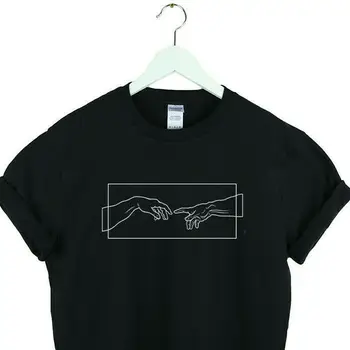 Tvorba Ruky Relax Zóna Grafické Ženy T-shirt Lete Vytlačené T shirt Bežné Topy Čaj O-Krku Ženské Oblečenie 90. rokov kawaii tričko
