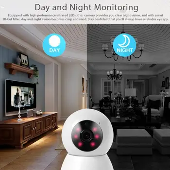 2020 Tuya Bezdrôtová Wifi IP Kamera Presunúť Detekcie Auto HD Kamery INFRAČERVENÉ Nočné Videnie 360° Viditeľné Home Security Inteligentný život Fotoaparát