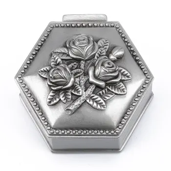 Móda Klasické Vintage Starožitné Srdce Tvar Šperky Box Krúžok Malých Trinket Skladovanie Organizátor Hrudníka Vianočný Darček