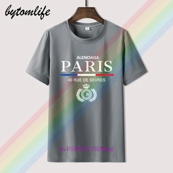 Nové Paríž Vysokej kvality Značky Retro Bežné T Shirt pánske Letné Čierne Bavlna Krátke Rukávy O-Neck Tee Košele, Topy Tee Unisex
