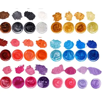 56Bottles/Set Kozmetické Triedy Pearlescent Sľudový Prach Epoxidové Živice Farbivá Perla Pigment DIY Šperky Remesiel, Takže Príslušenstvo