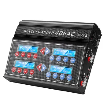 HTRC 4B6AC Rovnováhu Nabíjačku iMAX Quattro B6AC 5A 80 W*4 Vstavaný AC Professional RC Discharger Pre 1-6 LiPo/Lion/Životnosť Batérie