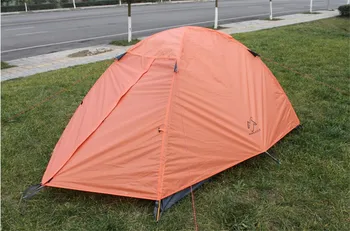 2 osoby dvojvrstvové hliníkové tyče outdoor camping, turistika backpacking stan lezenie cestovného ruchu Nepremokavé stany F203