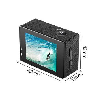 Akčné Kamery Ultra HD 4K 60fps WiFi 24MP 2.0 Palcový 170D Podvodné Ísť Nepremokavé Pro Prilba Nahrávania Videa, Kamery Športové Vačky