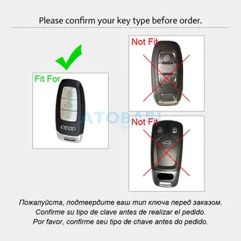 TPU Kožené Kľúča Vozidla Kryt Pre Audi Q8 2020 Allroad Quattro A4 A5 A6 A7 Smart Remote Fob púzdro Keychain Držiteľ Chránič Taška
