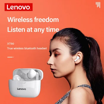 Originálne Lenovo XT90 TWS Bezdrôtové Slúchadlá HD Hovory Bluetooth 5.0 IP54 Nepremokavé ACC Audio Dekódovanie Typu C Pre Android alebo IOS