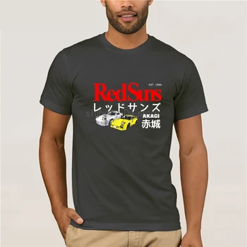 Počiatočné D T Shirt Počiatočné D Akagi RedSuns T-Shirt 5x Krátke Rukávy Tee Tričko 100 Bavlna Streetwear Grafické Roztomilý Mužov Tričko