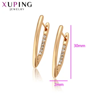 Xuping Šperky Hot Predaj dezén Huggies Náušnice pre Ženy v Zlatej alebo Striebornej Farbe Á A0059003