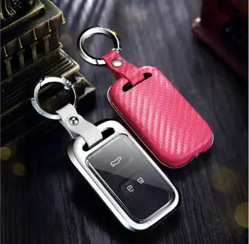 Auto Uhlíkových Vlákien Tlačidlo Prípade Chery Tiggo 8 Arrizo 5X 2019 2020 Smart Remote Kľúč, Kryt Držiaka Auto Interiérové Doplnky