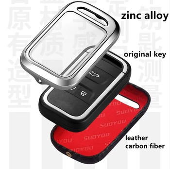 Auto Uhlíkových Vlákien Tlačidlo Prípade Chery Tiggo 8 Arrizo 5X 2019 2020 Smart Remote Kľúč, Kryt Držiaka Auto Interiérové Doplnky