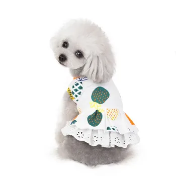 Nové Ananás Pes, Mačka Šaty Letné Pet Oblečenie pre Malé Psy Chihuahua Pomeranian Šaty Šteňa Sukne Domáce Oblečenie