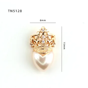 5 ks TN5128 Koruny Zliatiny Zirkón Nail Art Kryštály dekor šperky Kamienkami nechty príslušenstvo dodávky na nechty, ozdoby charms
