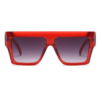 Trendy Squqre slnečné Okuliare Ženy 2020 Vysokej Kvality, Luxusné Značky Veľkých Mužov Transparentná Hnedá Červená Jasné Slnečné Okuliare UV400