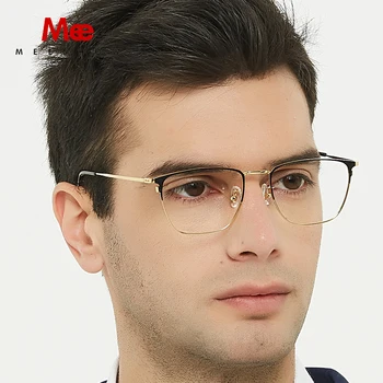 Meeshow Mužov Titánové Okuliare, Rám Ultralight Optické Námestie Okuliare Dioptrické 2020 Nové Úplné Krátkozrakého Okuliare Gafas Oculos