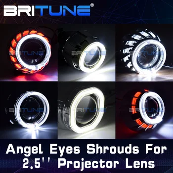 Britune 2.5 Projektor Upínadlá LED Angel Eyes Rám Pre WST Objektív Bi-xenónových Svetlometov Šošovky Zahŕňa Retrofit Auto Svetlá Príslušenstvo