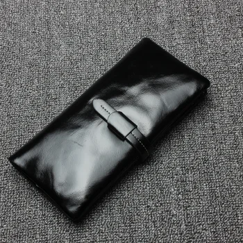2018 Nové dámske Originálne Kožené Peňaženky Žena Zips, Náprsné tašky RFID Blokovanie Spojka Veľké Držiteľa Karty Telefónu Wristlet Mince Kabelku