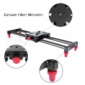 Carbon Fiber 42cm Fotoaparát, Posuňte Zameriavajú Motorizované Elektrické Ovládanie Oneskorenia Jazdca Železničnej Trati Pre Digitálne SLR Fotoaparát